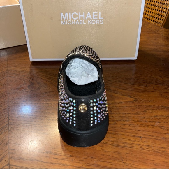 MICHAEL Michael Kors Jem Tiffany Embellished Slip-On Sneaker Little Kids Size 2 - Picture 10 of 14
